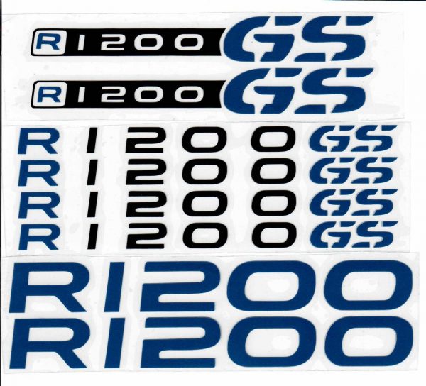 KIT 8 ADHESIVOS BMW R1200GS Ref. 151200 (Pulse aquí para ver los distintos colores)