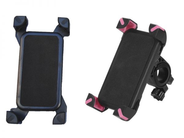 SOPORTE MOVIL MANILLAR K-185 MOTO-BICI NEGRO/ROSA Ref. 900185R