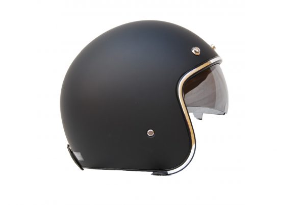 CASCO CUSTOM CON PEQUEÑAS TARAS KUM Mod. K-588 NEGRO MATE Ref. 850588 - Imagen 5