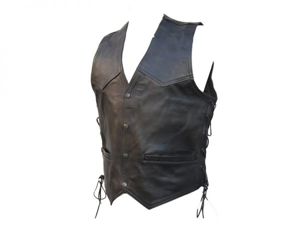 Chaleco Piel Negro Mod. Cord Ref. 501082 Talla S