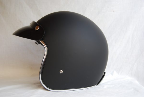 Casco Custom Kum Mod. K-588 Negro Mate Talla S REF. 850588S - Imagen 2