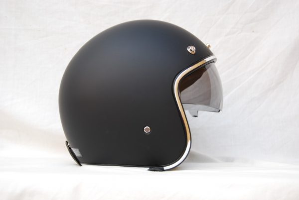 Casco Custom Kum Mod. K-588 Negro Mate Talla S REF. 850588S - Imagen 3
