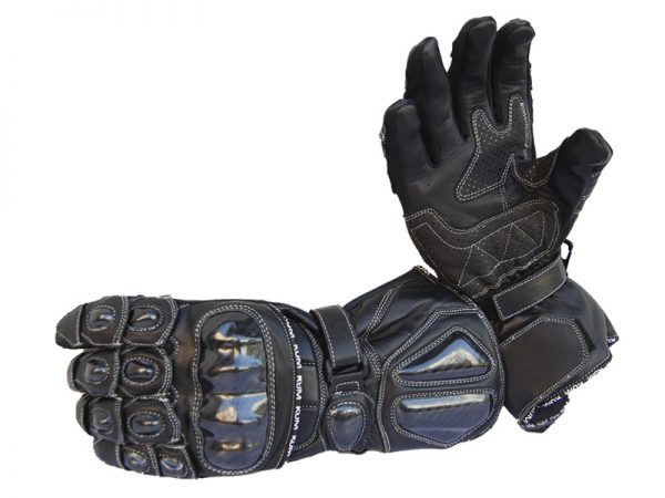 Guante Piel Racing Largo Mod. Roa Negro Ref. 106202 Talla S