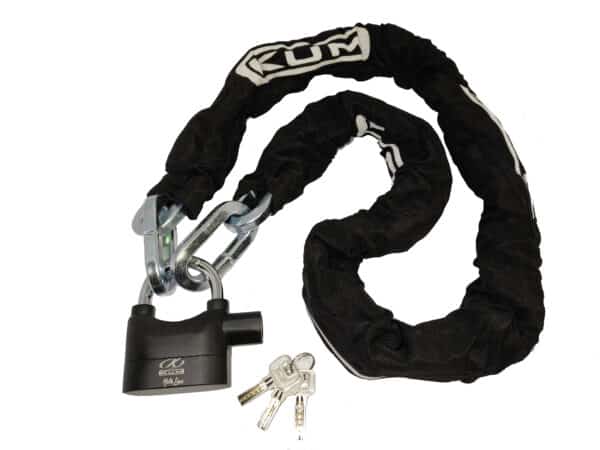 20 UNIDADES - PACK CADENA ESLABONES CEMENTADA 255312 + CANDADO ALARMA NEGRO 255502 (Oferta precio unitario 27'21€)