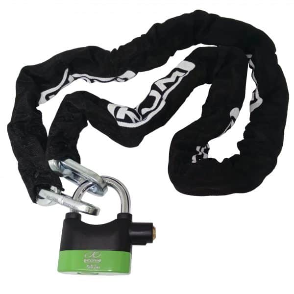 Pack cadena eslabones cementada 255305 + Candado alarma bicolor 255503